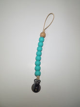 Load image into Gallery viewer, Turqoise Silicon Pacifier Clip